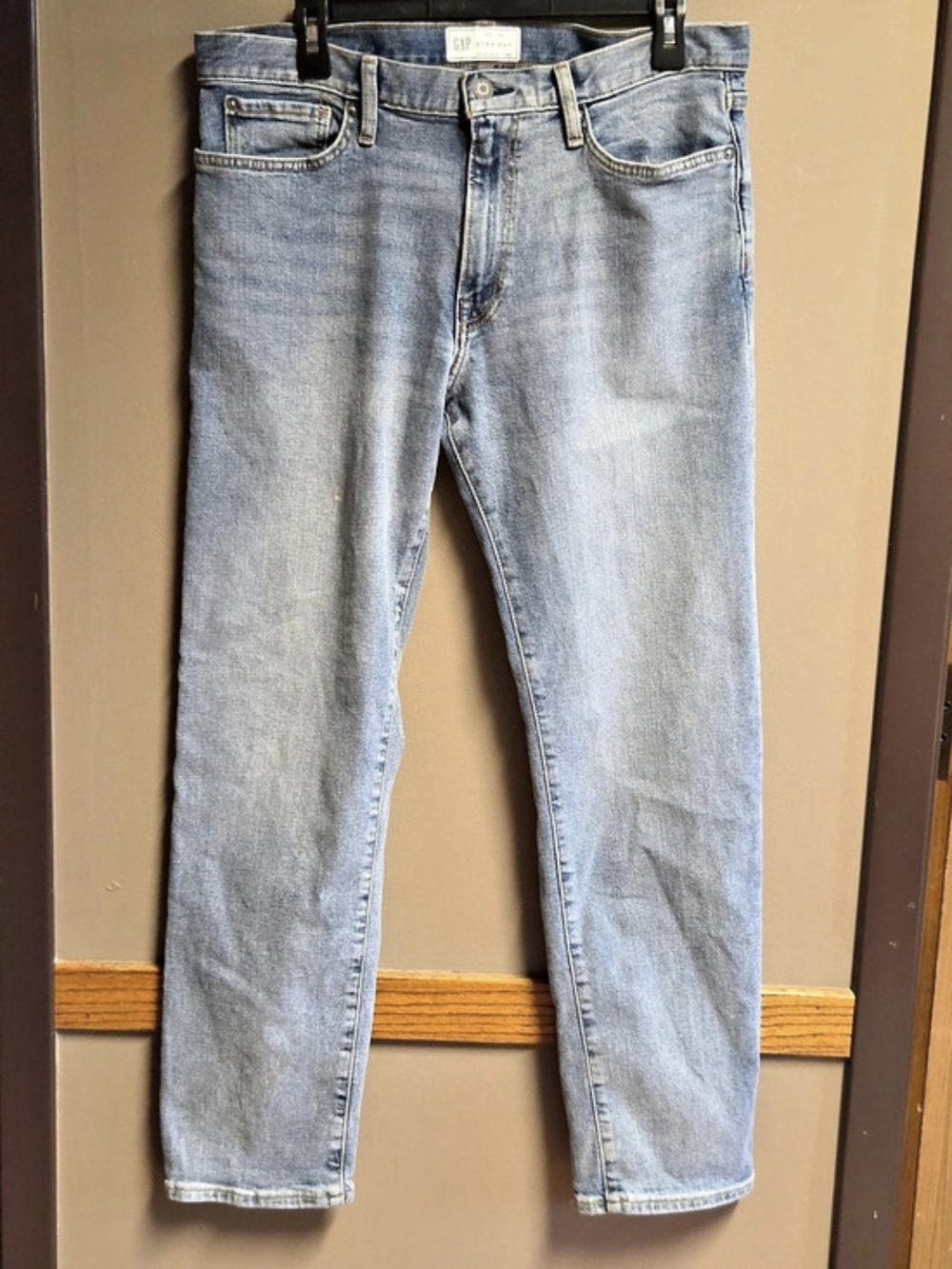 Gap Straight Leg Jeans Blue Waist 33 X 30 Light Wash